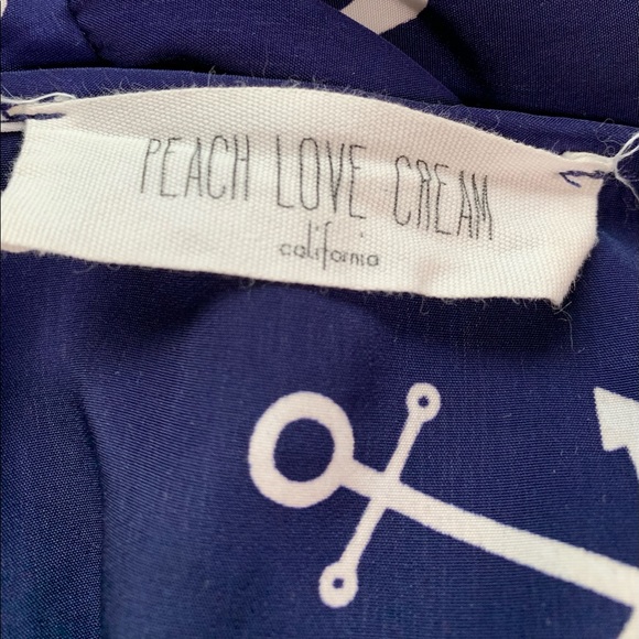 Peach Love Cream Navy Anchor Blouse - Picture 5 of 9